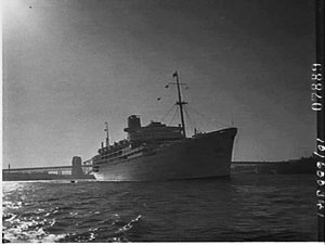 Iberia leaving Sydney Harbour