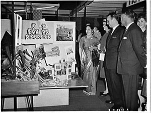 Reception at the Indian exhibit, Sydney Trade Fair, 196...
