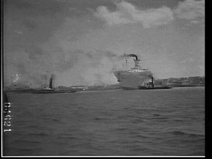 SS Orsova leaving Pyrmont