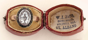 Captain James Cook mourning ring, owned by Elizabeth Co...