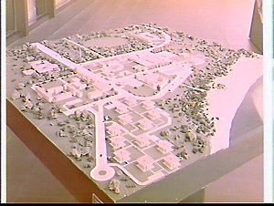 Nabalco Ltd. model of Gove Town Centre in their offices...