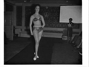 Jantzen swimsuits for 1961 fashion parade, Ushers Hotel