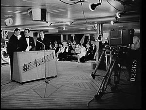 Television station T.C.N. 9 broadcasting from the ship ...