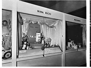 Nina Ricci stand, Sydney Trade Fair, Showground, 1961