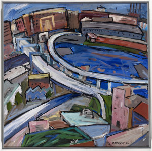 Pyrmont Expressway, 1984 / painted by Margaret Ackland