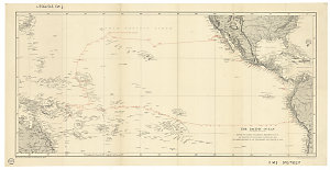 The Pacific Ocean showing the course followed by Mendan...