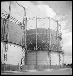 File 09: Gas works, [1940s] / photographed by Max Dupai...