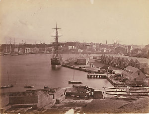 [Campbell's Wharf and Circular Quay from Dawes Point fo...