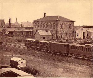 "Railway work shops", Sydney, March 1871