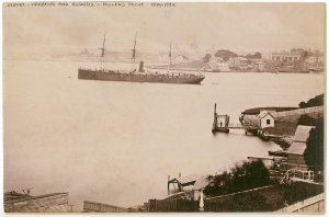 [Steamship on Sydney Harbour from McMahons Point]