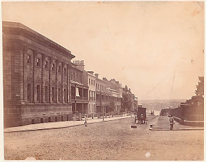 Looking north from Free Public Library (with photograph...