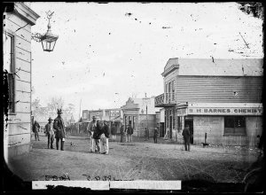 Mayne Street looking west from the corner of Herbert St...