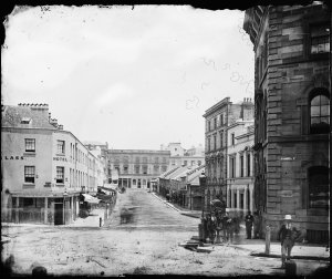 Looking west along Hunter Street to George Street, from...