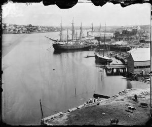 Shipyards at Millers Point looking across to Balmain