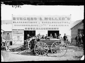 Burgess & Moller's blacksmithing, wheelwrighting, coach...