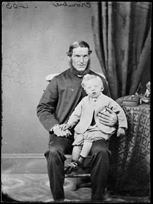 Mr J. [John ?] Crombie and his son [either John, born 1...