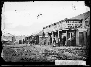Clarke Street scene, Hill End, looking north from Georg...