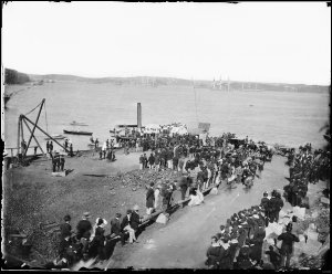 Funeral cortege of Commodore of the Australian Station,...