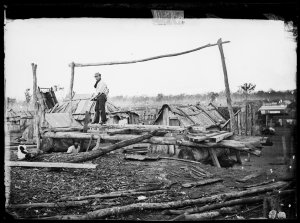Pitsawing timber, Edward McGaurr's Sawpit, Medley Stree...