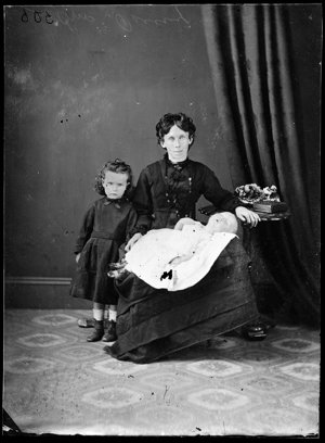 Mrs Penney with her daughter and baby