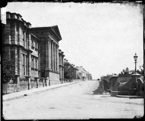 Looking south along College Street (showing the Austral...