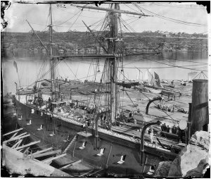 [French warship 'Atalante', Fitzroy Dock, Sydney, 1873]