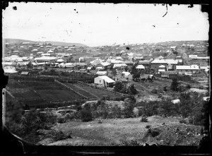 Panoramic view of Hill End from a hill south of Germantown, looking east