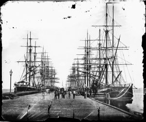 Emile Marie and other clipper ships, Port Melbourne