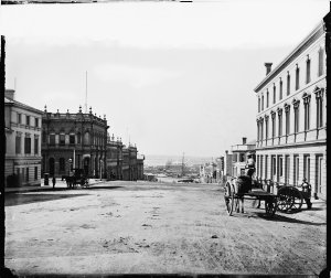 William Street (showing the City of Melbourne Bank at n...