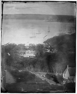 Sydney Harbour from Christchurch Rectory, Walker Street...