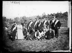 Sons of Temperance Society in insignia for th elaying o...