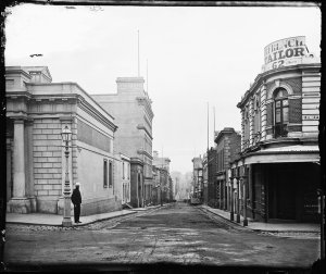 Looking east along Little Collins Street from the corne...