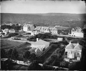 Panorama from tower of Holtermann house to the north, N...