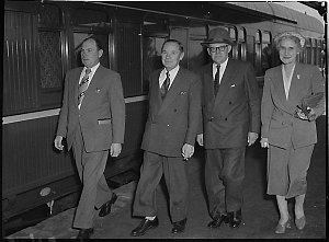Commissioner for Railways, Mr R Winsor (second from lef...