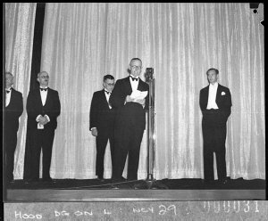 Theatre Manager Beszant speaks at opening of the Savoy ...