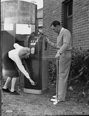Patent golf machine (taken for Conimatti)