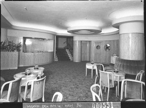 Cloakroom, entrance foyer and bar, Romano's Restaurant ...