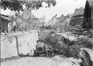 Early excavations of northern end of York Street for so...