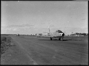 Williamtown Air Base. Sabre Trials Flight was officiall...