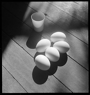 File 08: Eggs at Newport, on verandah, 1930s / photogra...