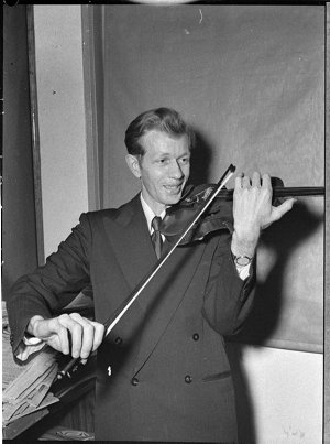 Errol Collins, violin teacher at Newcastle Conservatori...