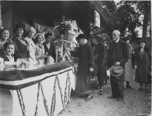 Stall holders at a fair