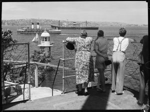 File 06: Group watching harbour from Bradleys Head, Ann...