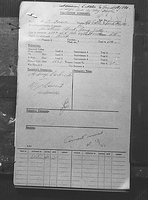 Copy of valuation document (taken for "Smith's Weekly")