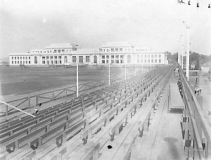 Parliament House and grandstand for the opening ceremon...