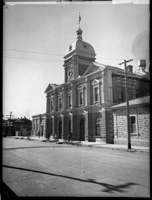 The new Port Augusta Town Hall; Mayor Richie