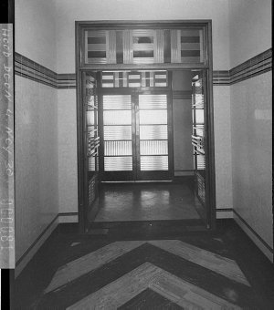 Entrance hall with glass doors, NSW Leagues Club (for B...