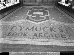 Entrance to Dymock's Book Arcade showing terrazzo mosai...