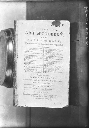 "The Art of Cookery", a 1760 English edition