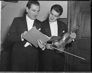 Christian Ferras, French violinist, with Raymond Lamber...